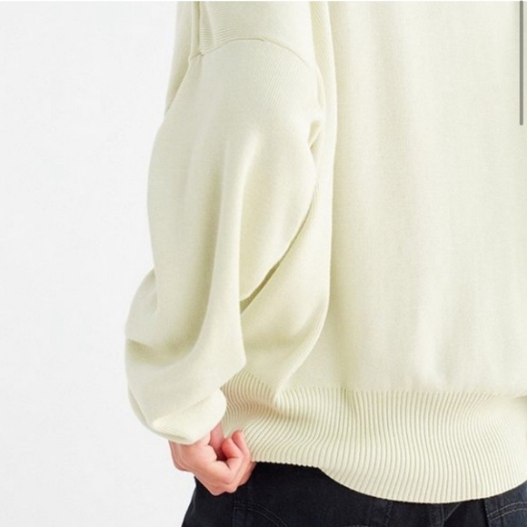 UO Lime Green Oversized Wrap Sweater - Picture 3 of 8